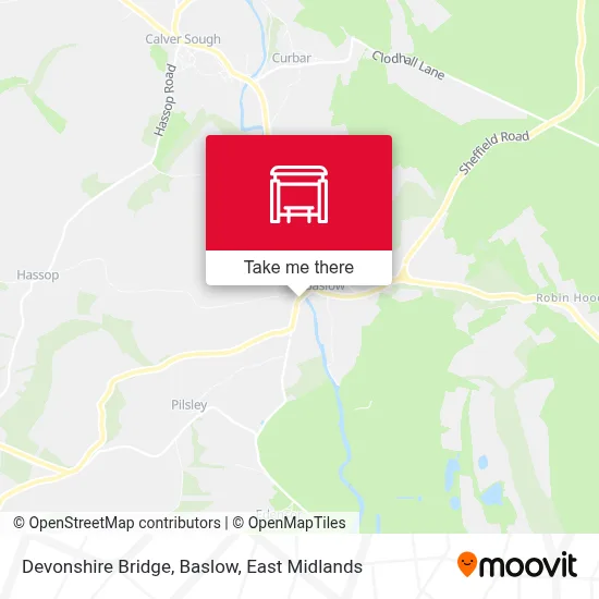 Devonshire Bridge, Baslow map