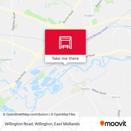 Willington Road, Willington map