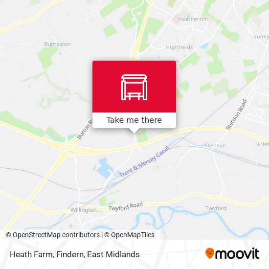 Heath Farm, Findern map