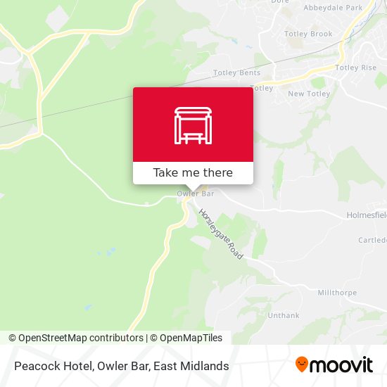 Peacock Hotel, Owler Bar map
