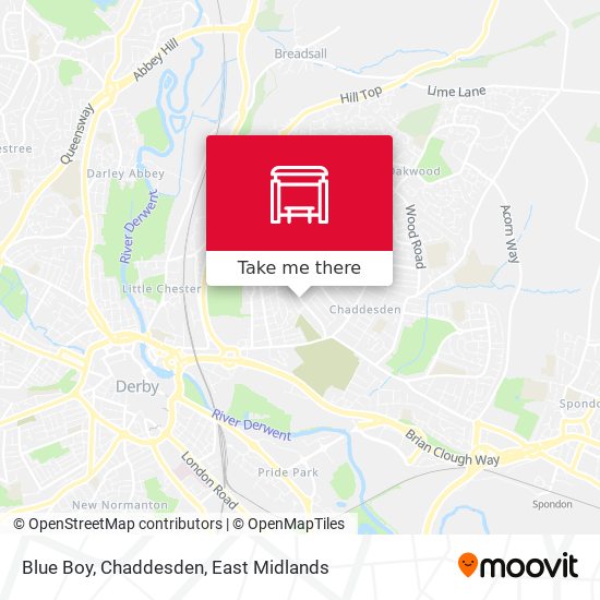 Blue Boy, Chaddesden map