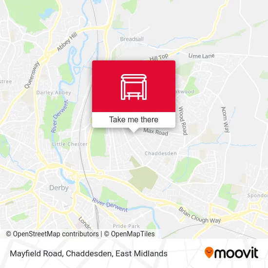 Mayfield Road, Chaddesden map