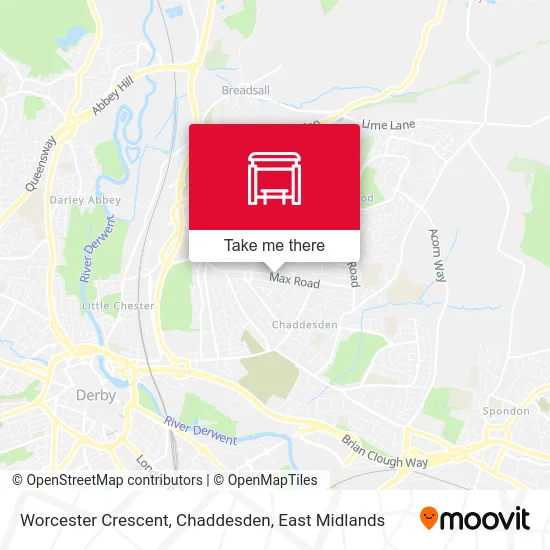 Worcester Crescent, Chaddesden map