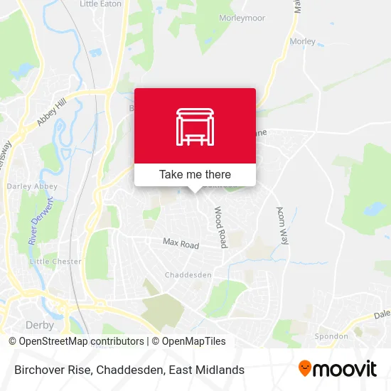 Birchover Rise, Chaddesden map