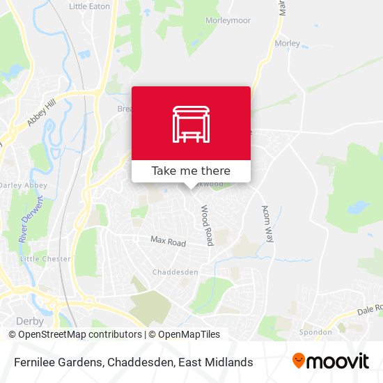 Fernilee Gardens, Chaddesden map