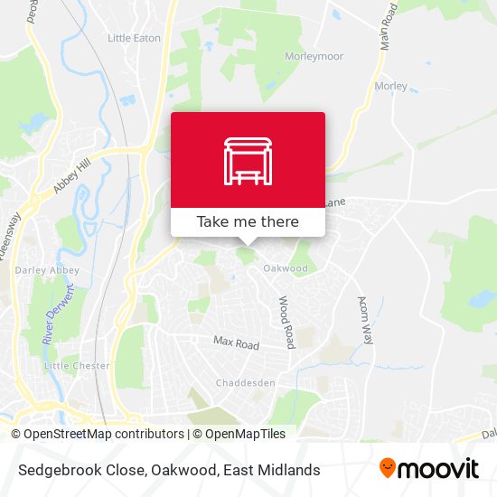 Sedgebrook Close, Oakwood map