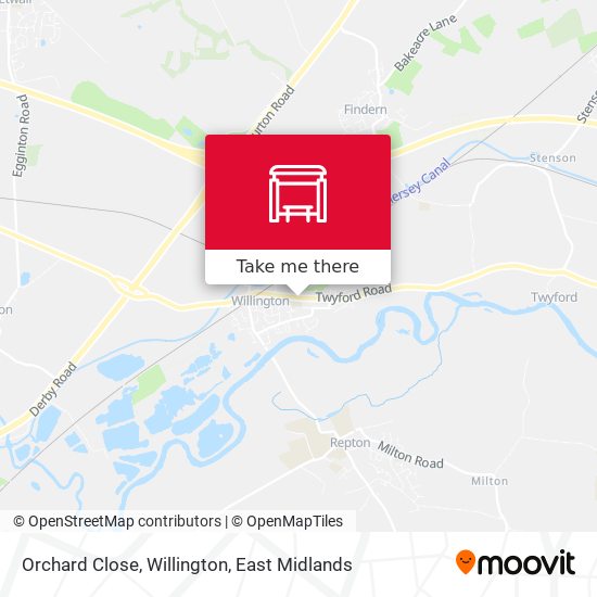 Orchard Close, Willington map