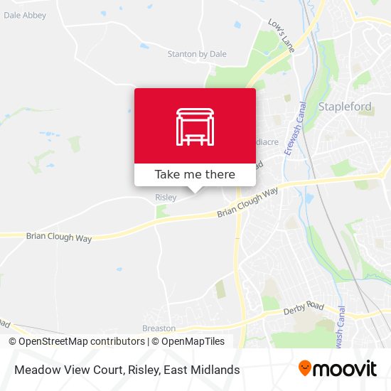 Meadow View Court, Risley map