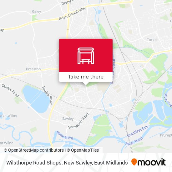 Wilsthorpe Road Shops, New Sawley map