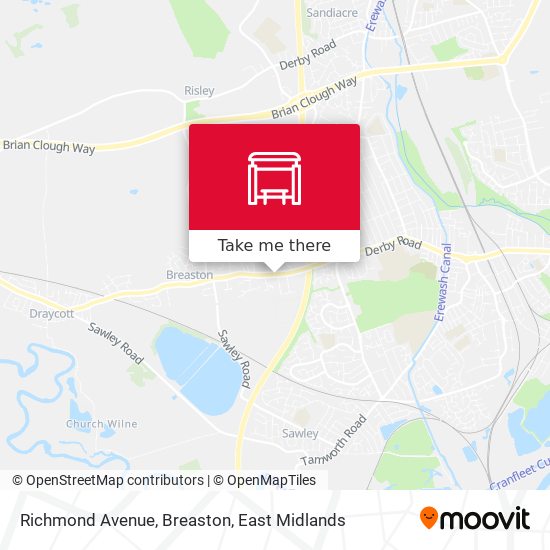 Richmond Avenue, Breaston map