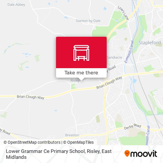 Lower Grammar Ce Primary School, Risley map
