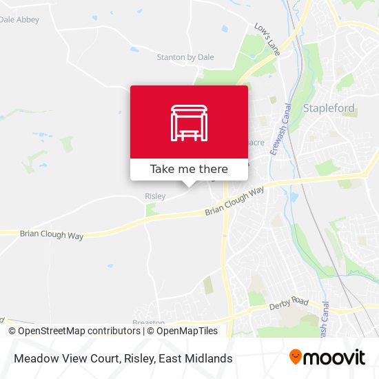 Meadow View Court, Risley map