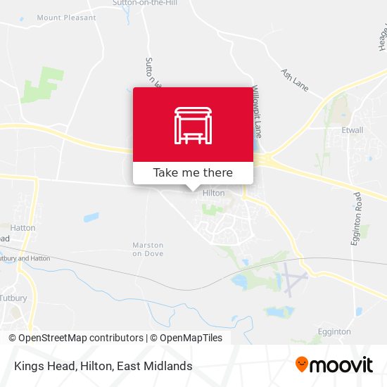 Kings Head, Hilton map