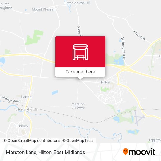 Marston Lane, Hilton map
