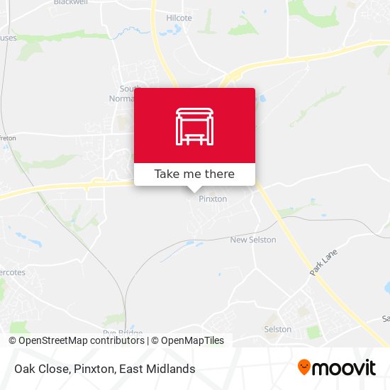 Oak Close, Pinxton map