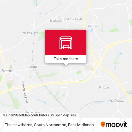 The Hawthorns, South Normanton map
