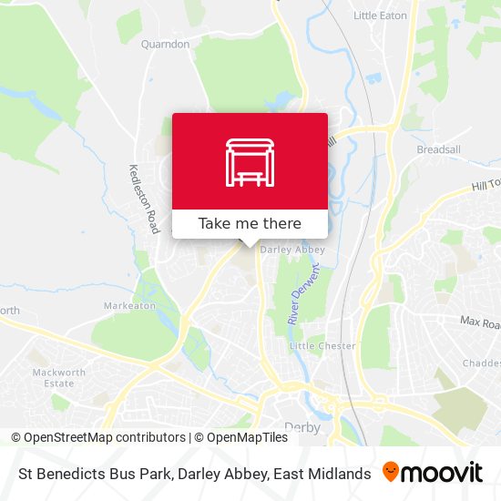 St Benedicts Bus Park, Darley Abbey map