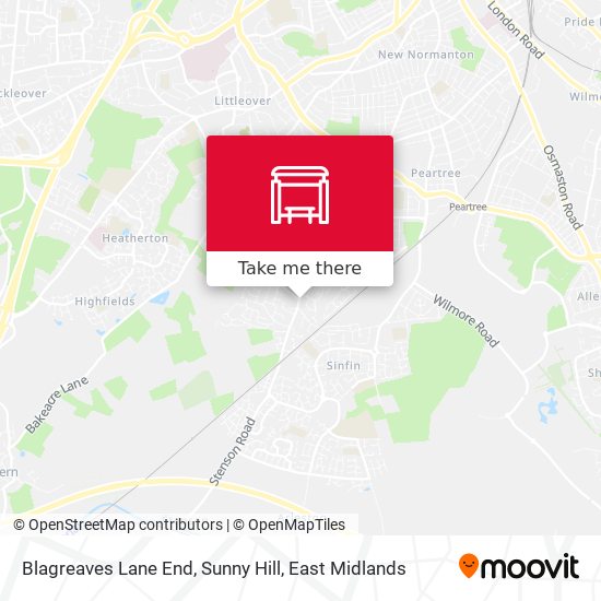 Blagreaves Lane End, Sunny Hill map