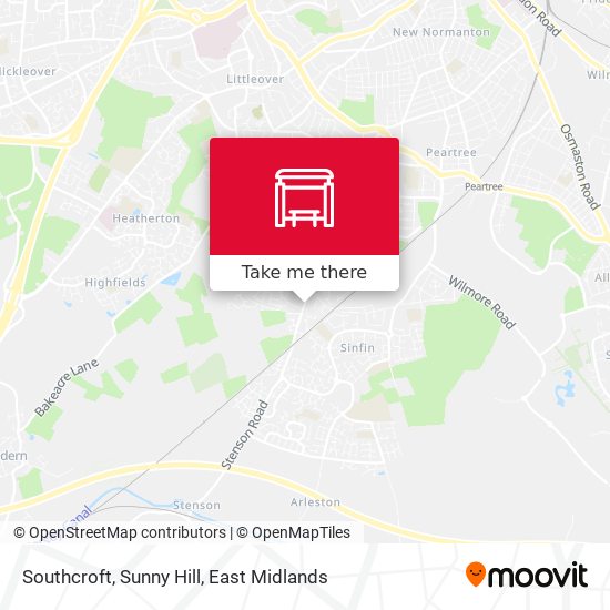 Southcroft, Sunny Hill map