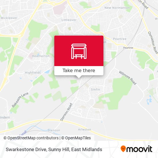 Swarkestone Drive, Sunny Hill map