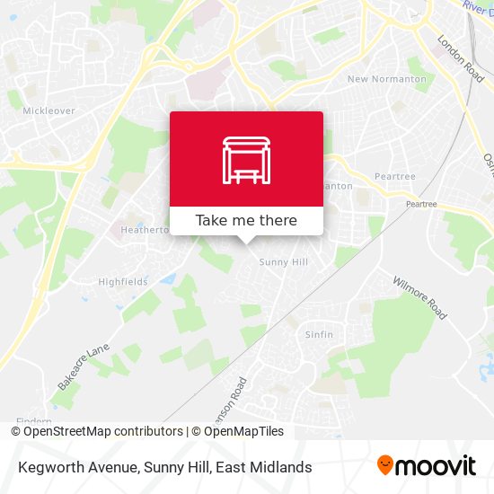 Kegworth Avenue, Sunny Hill map