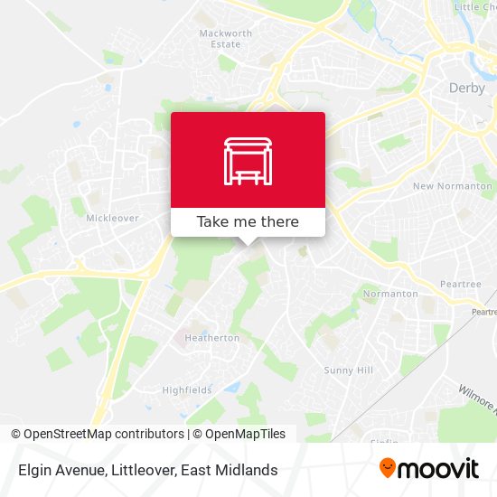 Elgin Avenue, Littleover map