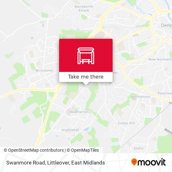 Swanmore Road, Littleover map