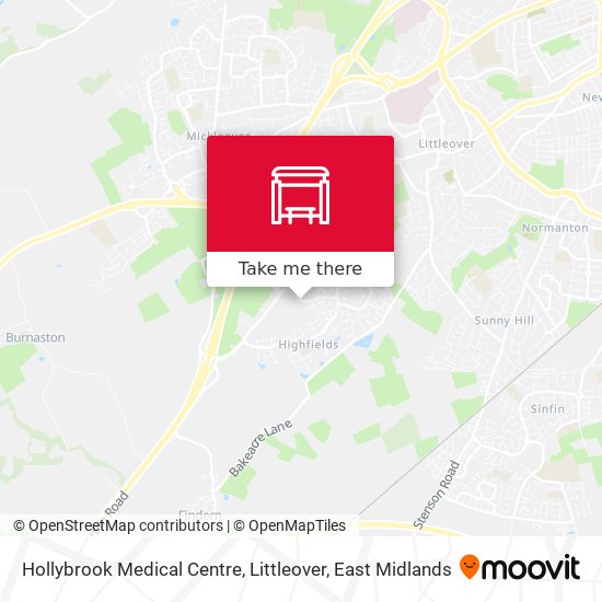 Hollybrook Medical Centre, Littleover map
