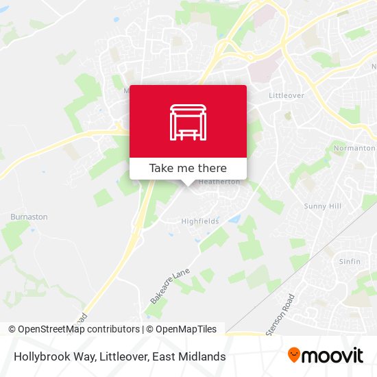 Hollybrook Way, Littleover map