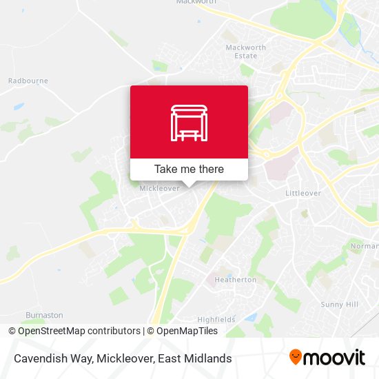 Cavendish Way, Mickleover map