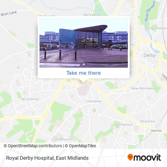 Royal Derby Hospital map