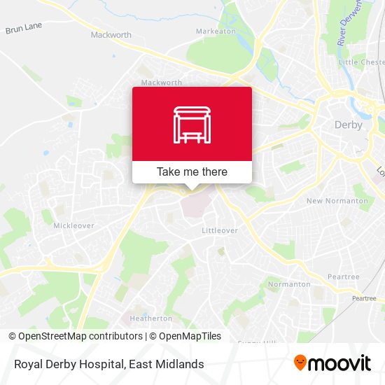 Royal derby hospital map