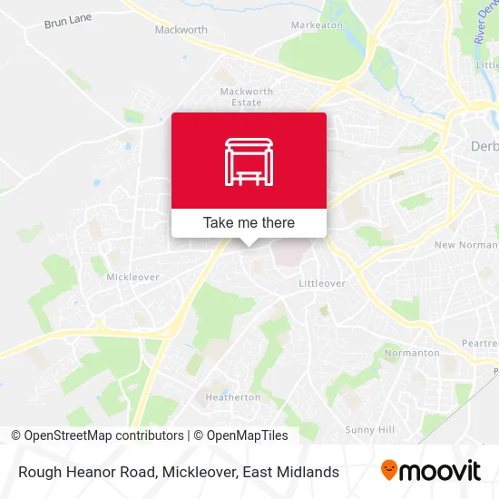 Rough Heanor Road, Mickleover map