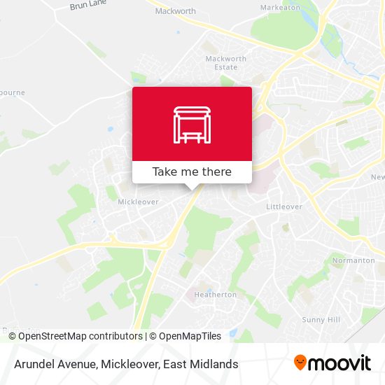 Arundel Avenue, Mickleover map