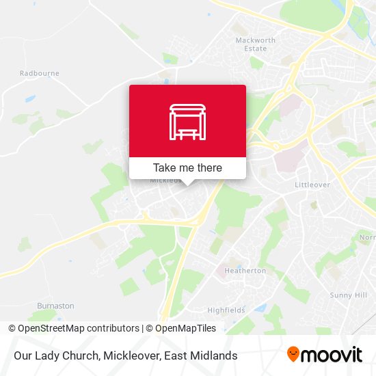 Our Lady Church, Mickleover map