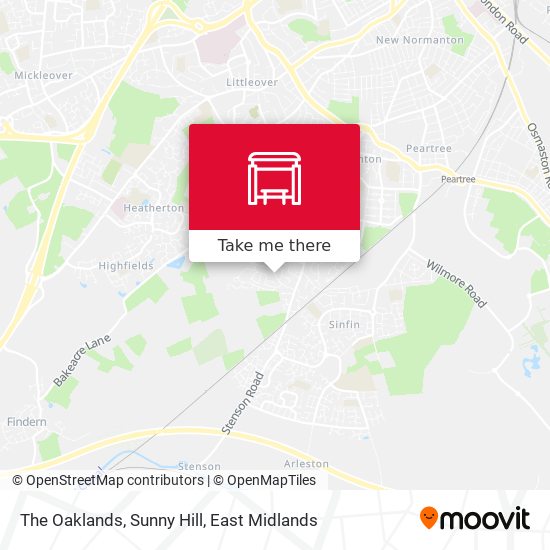 The Oaklands, Sunny Hill map