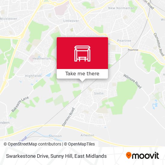 Swarkestone Drive, Sunny Hill map