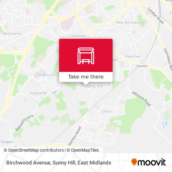 Birchwood Avenue, Sunny Hill map