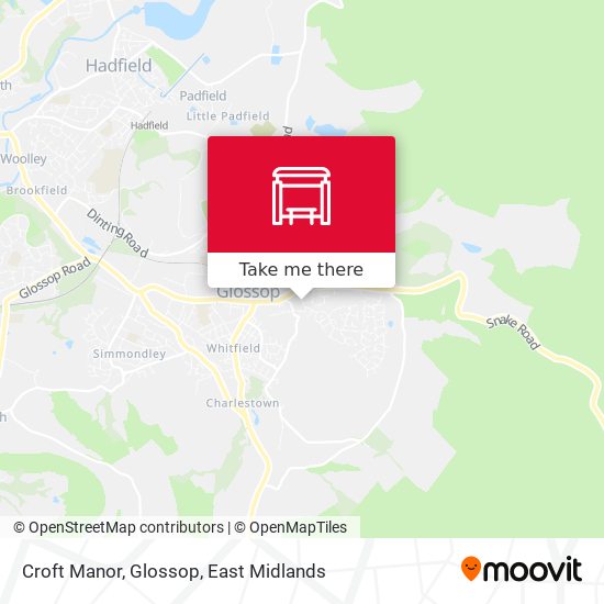 Croft Manor, Glossop map