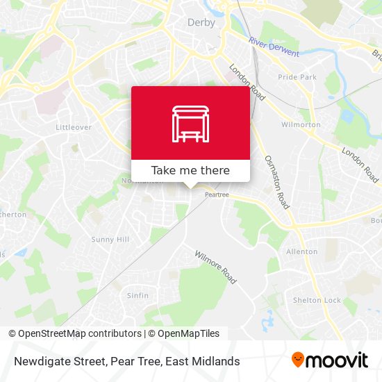Newdigate Street, Pear Tree map