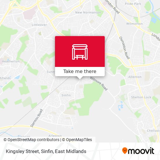 Kingsley Street, Sinfin map