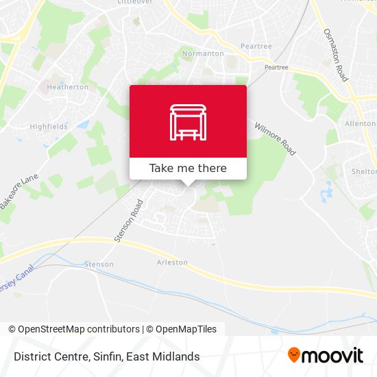 District Centre, Sinfin map