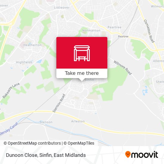 Dunoon Close, Sinfin map