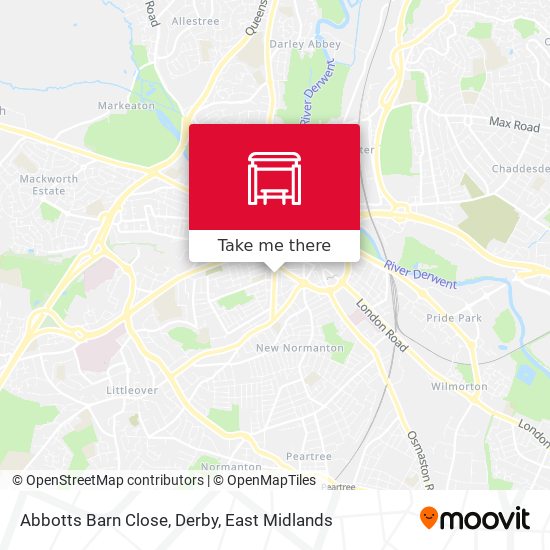 Abbotts Barn Close, Derby map