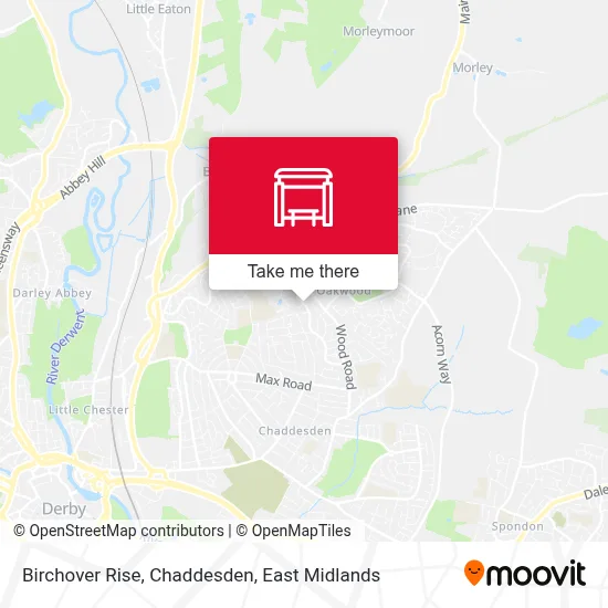Birchover Rise, Chaddesden map
