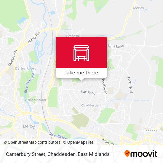 Canterbury Street, Chaddesden map