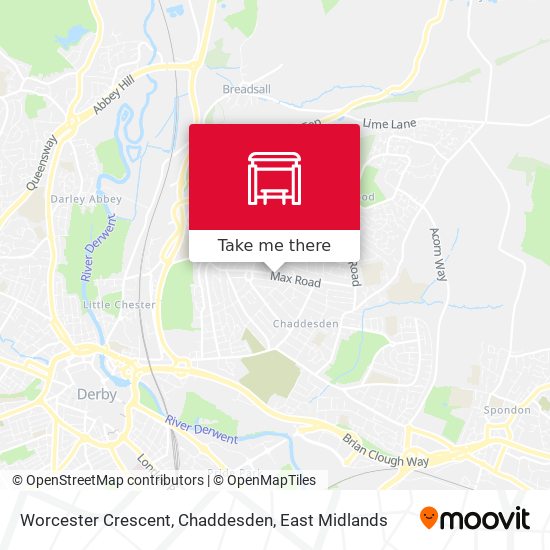Worcester Crescent, Chaddesden map