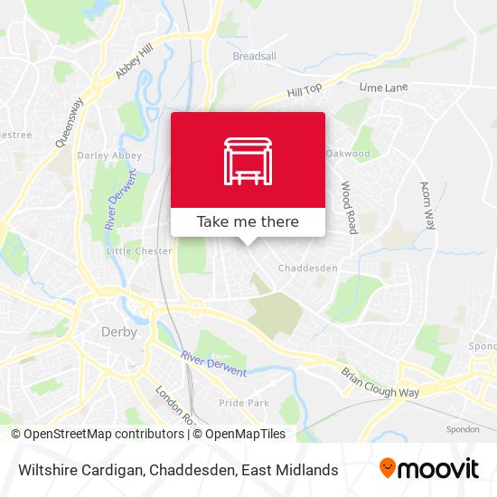 Wiltshire Cardigan, Chaddesden map