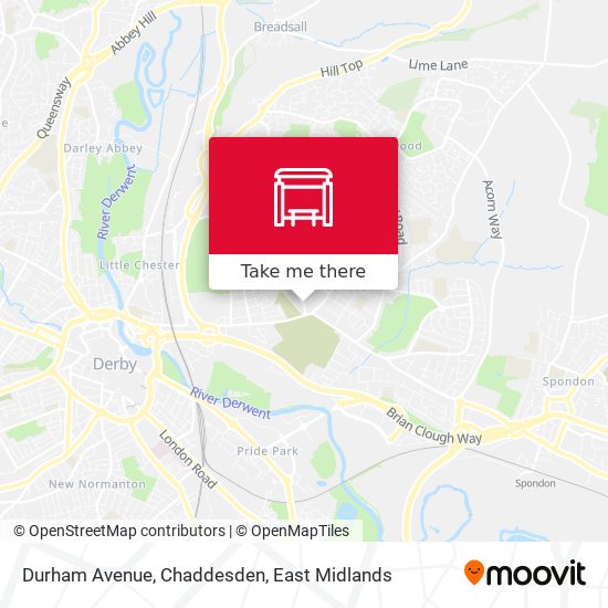 Durham Avenue, Chaddesden map