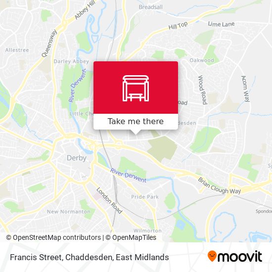 Francis Street, Chaddesden map